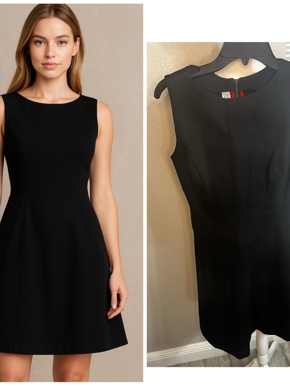 Spanx Perfect Fit & Flare Black Shaping Dress Medium Sculpting A-Line Medium